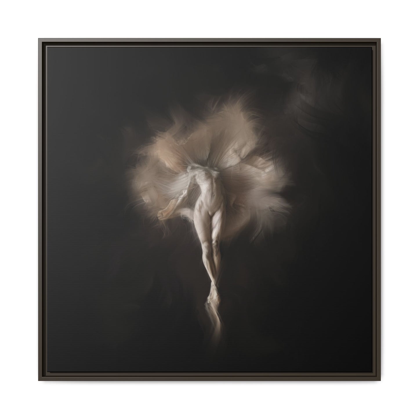 Elegant Framed Canvas Art, Ethereal Dancer Wall Decor, Home Aesthetic, Ballet Art, Gift for Dance Lovers, Living Room Decoration