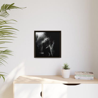 Elegant Woman Canvas Art, Digital Art Print, Abstract Black and White Wall Decor, Modern Home Decoration, Gift for Art Lovers