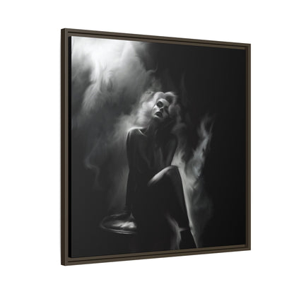 Elegant Woman Canvas Art, Digital Art Print, Abstract Black and White Wall Decor, Modern Home Decoration, Gift for Art Lovers