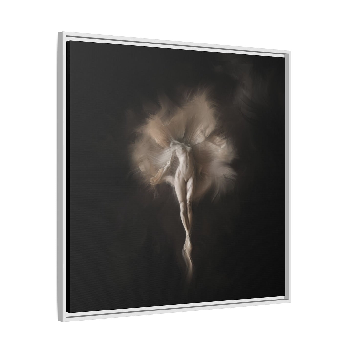 Elegant Framed Canvas Art, Ethereal Dancer Wall Decor, Home Aesthetic, Ballet Art, Gift for Dance Lovers, Living Room Decoration
