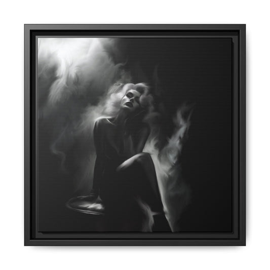 Elegant Woman Canvas Art, Digital Art Print, Abstract Black and White Wall Decor, Modern Home Decoration, Gift for Art Lovers