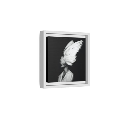 Digital Angel Drawing, Abstract Angel Wings Framed Canvas Art, Dramatic Wall Decor, Inspirational Gift, Modern Home Artwork