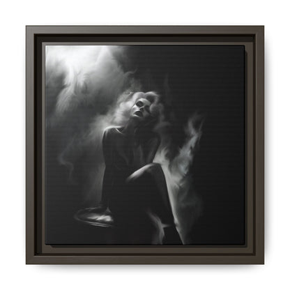 Elegant Woman Canvas Art, Digital Art Print, Abstract Black and White Wall Decor, Modern Home Decoration, Gift for Art Lovers