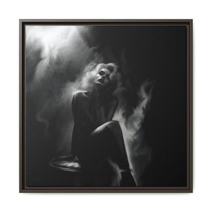 Elegant Woman Canvas Art, Digital Art Print, Abstract Black and White Wall Decor, Modern Home Decoration, Gift for Art Lovers