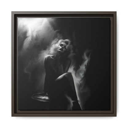 Elegant Woman Canvas Art, Digital Art Print, Abstract Black and White Wall Decor, Modern Home Decoration, Gift for Art Lovers