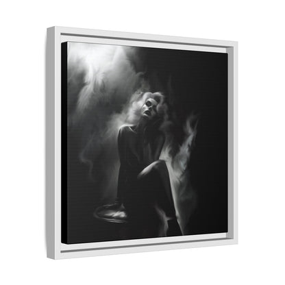 Elegant Woman Canvas Art, Digital Art Print, Abstract Black and White Wall Decor, Modern Home Decoration, Gift for Art Lovers