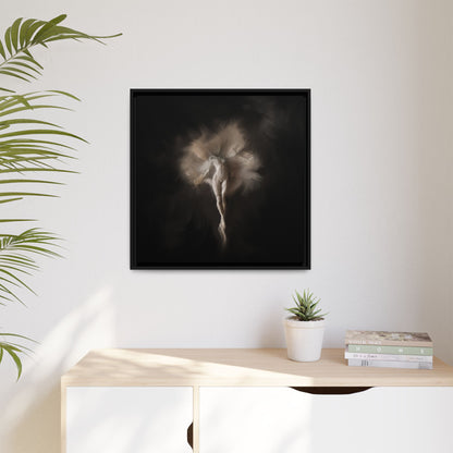 Elegant Framed Canvas Art, Ethereal Dancer Wall Decor, Home Aesthetic, Ballet Art, Gift for Dance Lovers, Living Room Decoration