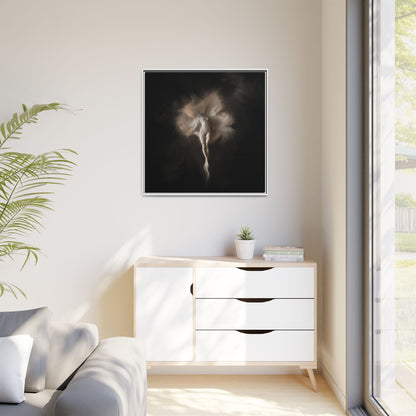 Elegant Framed Canvas Art, Ethereal Dancer Wall Decor, Home Aesthetic, Ballet Art, Gift for Dance Lovers, Living Room Decoration