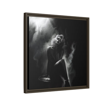 Elegant Woman Canvas Art, Digital Art Print, Abstract Black and White Wall Decor, Modern Home Decoration, Gift for Art Lovers