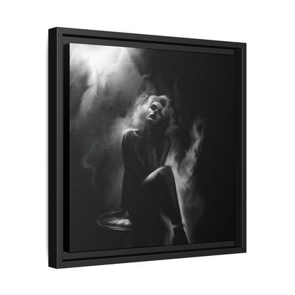 Elegant Woman Canvas Art, Digital Art Print, Abstract Black and White Wall Decor, Modern Home Decoration, Gift for Art Lovers