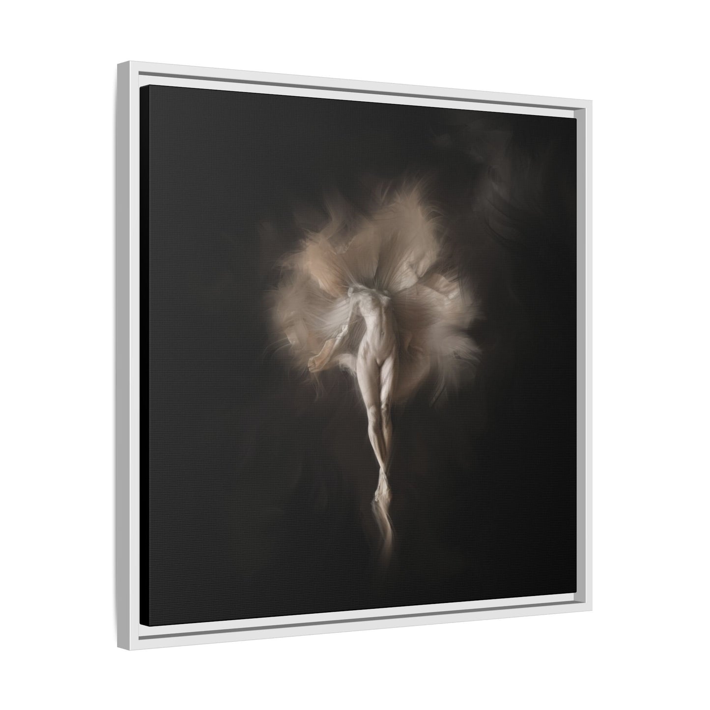 Elegant Framed Canvas Art, Ethereal Dancer Wall Decor, Home Aesthetic, Ballet Art, Gift for Dance Lovers, Living Room Decoration