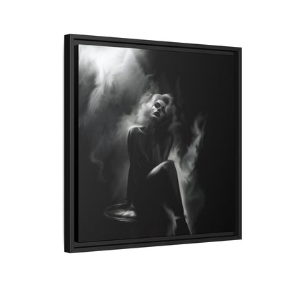Elegant Woman Canvas Art, Digital Art Print, Abstract Black and White Wall Decor, Modern Home Decoration, Gift for Art Lovers