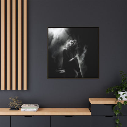 Elegant Woman Canvas Art, Digital Art Print, Abstract Black and White Wall Decor, Modern Home Decoration, Gift for Art Lovers