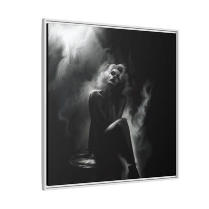 Elegant Woman Canvas Art, Digital Art Print, Abstract Black and White Wall Decor, Modern Home Decoration, Gift for Art Lovers