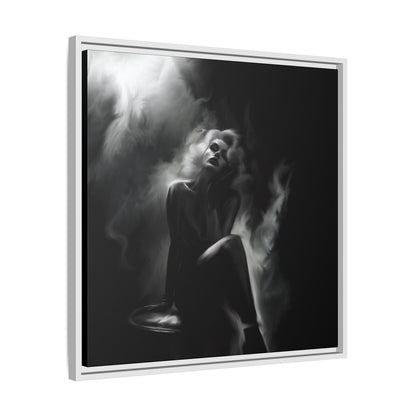 Elegant Woman Canvas Art, Digital Art Print, Abstract Black and White Wall Decor, Modern Home Decoration, Gift for Art Lovers