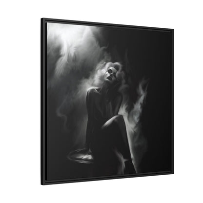 Elegant Woman Canvas Art, Digital Art Print, Abstract Black and White Wall Decor, Modern Home Decoration, Gift for Art Lovers
