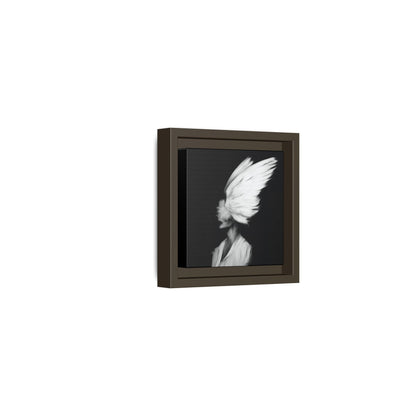 Digital Angel Drawing, Abstract Angel Wings Framed Canvas Art, Dramatic Wall Decor, Inspirational Gift, Modern Home Artwork