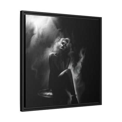Elegant Woman Canvas Art, Digital Art Print, Abstract Black and White Wall Decor, Modern Home Decoration, Gift for Art Lovers