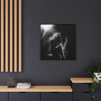 Elegant Woman Canvas Art, Digital Art Print, Abstract Black and White Wall Decor, Modern Home Decoration, Gift for Art Lovers
