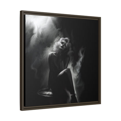 Elegant Woman Canvas Art, Digital Art Print, Abstract Black and White Wall Decor, Modern Home Decoration, Gift for Art Lovers