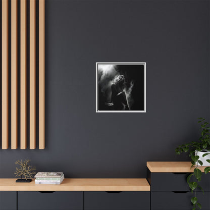 Elegant Woman Canvas Art, Digital Art Print, Abstract Black and White Wall Decor, Modern Home Decoration, Gift for Art Lovers