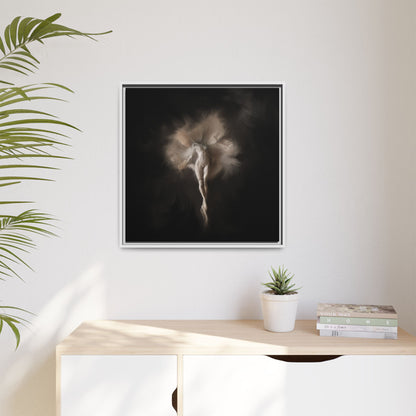 Elegant Framed Canvas Art, Ethereal Dancer Wall Decor, Home Aesthetic, Ballet Art, Gift for Dance Lovers, Living Room Decoration