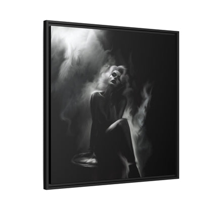 Elegant Woman Canvas Art, Digital Art Print, Abstract Black and White Wall Decor, Modern Home Decoration, Gift for Art Lovers