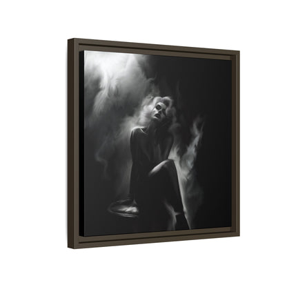 Elegant Woman Canvas Art, Digital Art Print, Abstract Black and White Wall Decor, Modern Home Decoration, Gift for Art Lovers